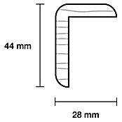 Winkelleiste (0,9 m x 44 mm x 28 mm, Kiefer, Unbehandelt)