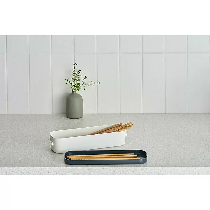 SmartStore Deckel Compact - L x B x H: 28,9 x 9,8 x 1,9 cm, Kunststoff, Schwarz - Stimmungsaufnahme