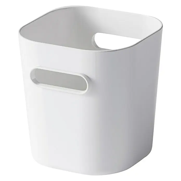 SmartStore Aufbewahrungsbox Compact - L x B x H: 9,8 x 9,4 x 10,2 cm, Kunststoff, Weiß - Weiße quadratische Aufbewahrungsbox aus Kunststoff mit Griffen an den Seiten und oben für einfachen Transport. Ideal für Büro oder Kinderzimmer.
