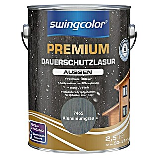 swingcolor Premium Dauerschutzlasur Metallic Design (Silber, 2,5 l, Seidenglänzend, Lösemittelbasiert)