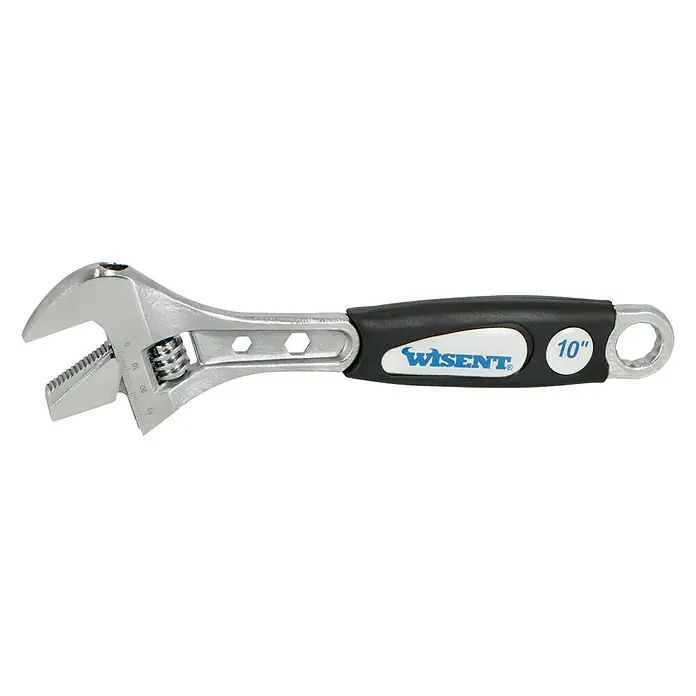 Wisent Werkzeugkoffer Professional - 160 -tlg. - Eine verstellbare 10-Zoll-Rohrzange der Marke Wisent, ideal für vielseitige Einsätze in Heim und Werkstatt, präsentiert sich im Detail.