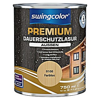 swingcolor Premium Dauerschutzlasur (Farblos, 750 ml, Seidenglänzend, Lösemittelbasiert)