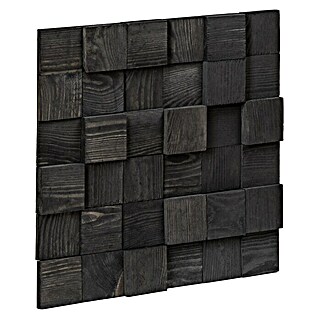 Holzpaneel Pino (Buche, Carbon ombre, 380 x 380 mm, Stärke: 12 mm - 20 mm, 0,6 m²)