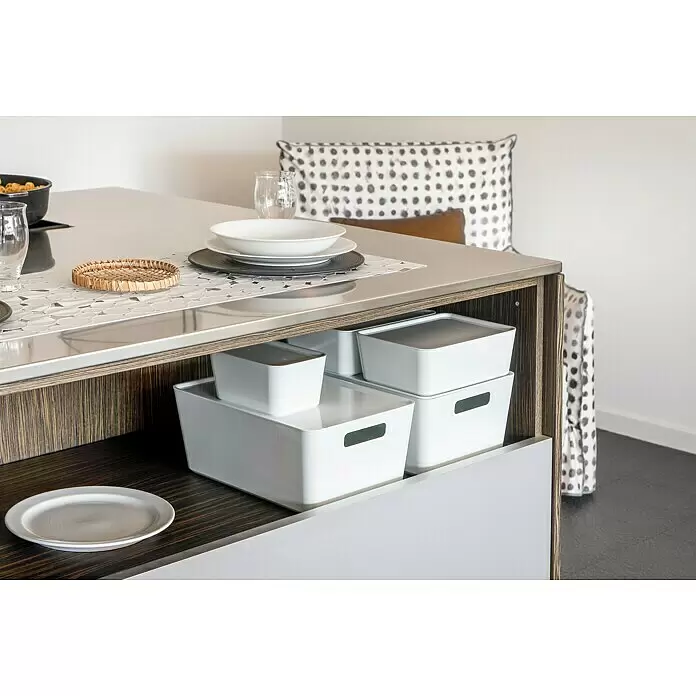 Regalux Aufbewahrungsbox R-BoxL x B x H: 24 x 8 x 17 cm, Kunststoff, Weiß