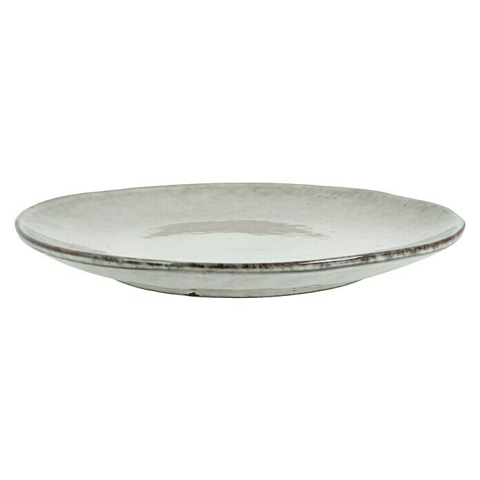 Teller (1 Stk., Ø x H: 26,5 x 3 cm, Keramik, Grau)