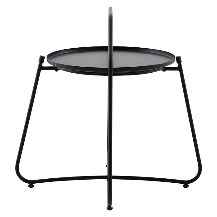 Sunfun Melina Garten-Beistelltisch rundL x B x H: 60 x 60 x 57,5 cm, Schwarz Front View