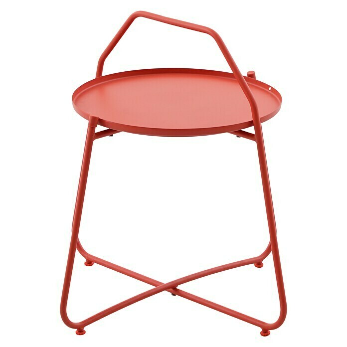 Sunfun Melina Garten-Beistelltisch rundL x B x H: 60 x 60 x 57,5 cm, Orange Diagonal View