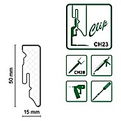 Profiles and more Sockelleiste KU051L Eiche Nebraska (240 cm x 15 mm x 50 mm) | BAUHAUS