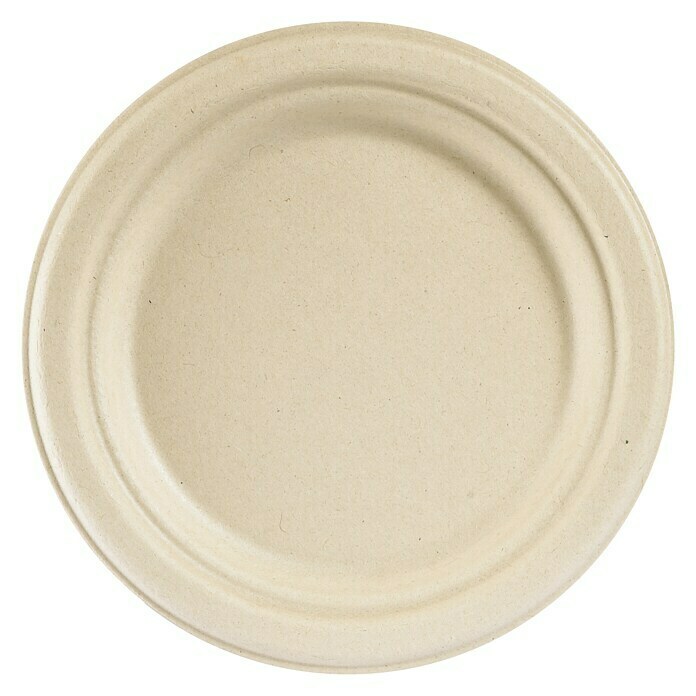 Duni Pappteller Bagasse (10 Stk., Durchmesser: 18 cm, Zuckerrohrfaser) | BAUHAUS