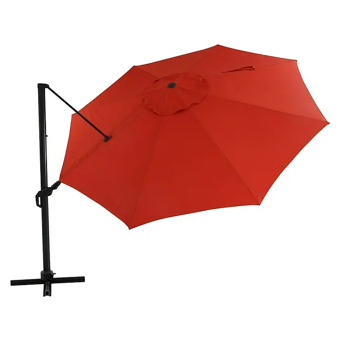 Sunfun Melina Schirmbezug - Orange, Passend für: Sunfun Ampelschirmgestell Melina Ø 400 cm - Roter Sonnenschirm mit robustem Ständer, ideal für den Garten oder die Terrasse. Schützt vor Sonne und bietet angenehmen Schatten im Freien.