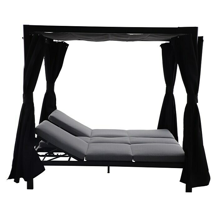 Sunfun Melina LoungeliegeL x B x H: 206 x 167 x 200 cm, Metall, Schwarz Right Side View