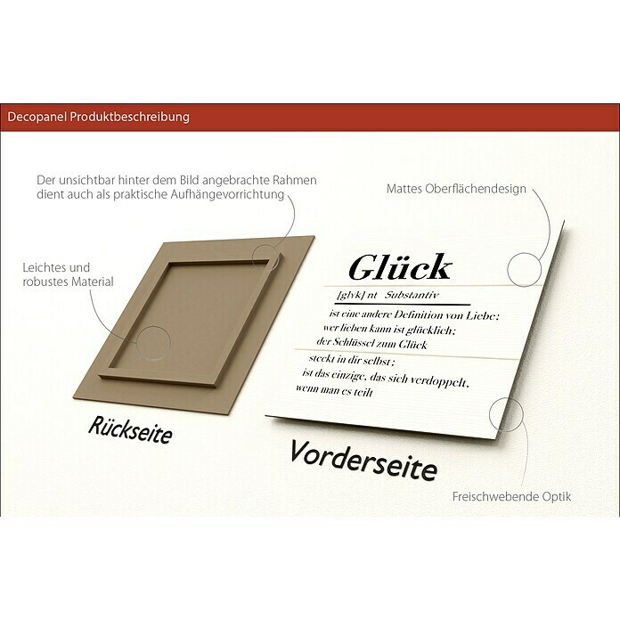 ProArt Type Hype Decopanel (Glück, B x H: 30 x 30 cm) | BAUHAUS