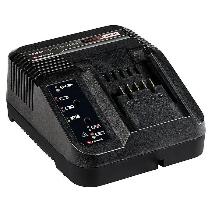 Einhell PXC 18V Cortacésped de batería GE-CM 18/30 Li - 18 V, Iones de litio, 3 Ah, 1 batería, Ancho de corte: 30 cm - El cargador Power X-Change es un accesorio esencial para todas las herramientas inalámbricas Einhell. Carga tus baterías de forma rápida y fiable.