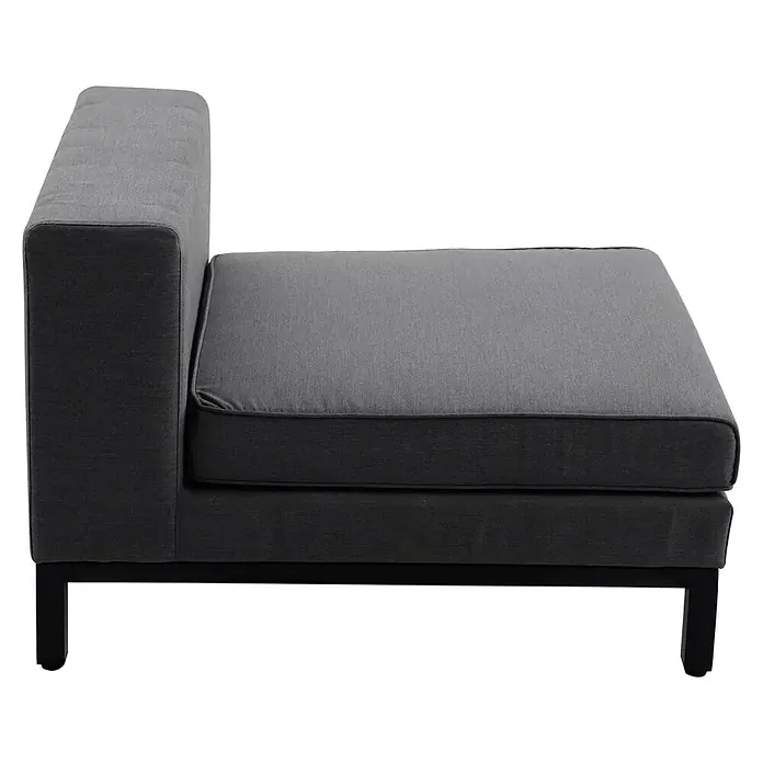 Sunfun Loungemöbel-Set Aria - 5 -tlg., Aluminium, Hochdruck-Schichtpressstoff (HPL), Anthrazit - Graues Stoffsofa mit minimalistischem Design und klaren Linien, ideal für moderne Wohnräume.