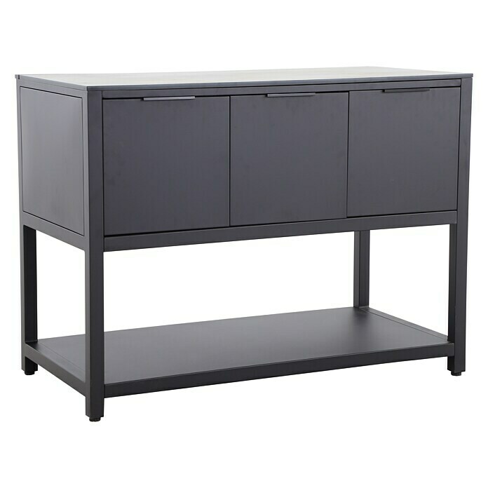 Sunfun Melina Grillküchen-Sideboard60 x 120 x 90 cm, Schwarz Diagonal View