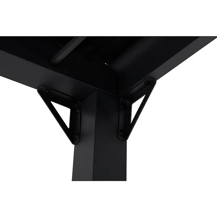Sunfun Melina Grillpavillon - B x T: 250 x 160 cm, Farbe Gestell: Schwarz, Aluminium - Detailaufnahme eines schwarzen Pavillons, der Stabilität und modernes Design vereint. Die soliden Eckverbindungen garantieren Langlebigkeit.