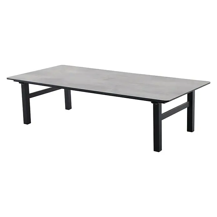 Sunfun Melina LoungetischL x B x H: 135 x 67 x 36 cm, Hochdruck-Schichtpressstoff (HPL), Schwarz