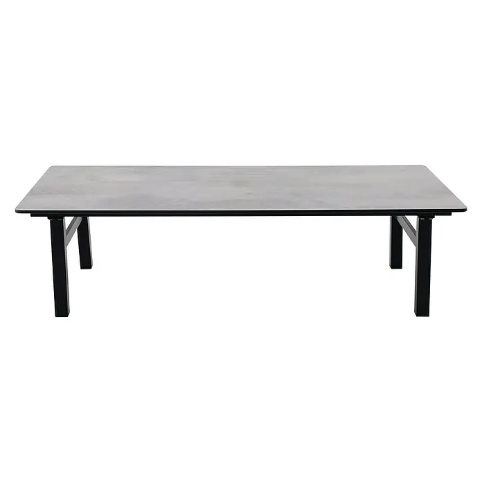 Sunfun Melina LoungetischL x B x H: 135 x 67 x 36 cm, Hochdruck-Schichtpressstoff (HPL), Schwarz
