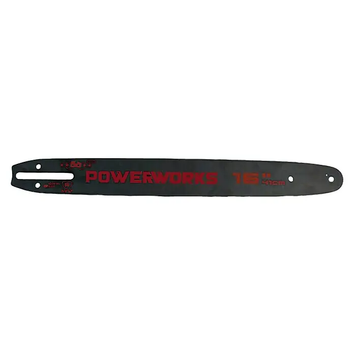 Powerworks Ersatz-Schwert - Passend für: Powerworks Astsäge PD60PS - Die Powerworks 40cm-Kettensägenschwert ist ein robustes Zubehör für Ihre Kettensäge. Perfekt für präzise Schnitte bei Gartenarbeiten.