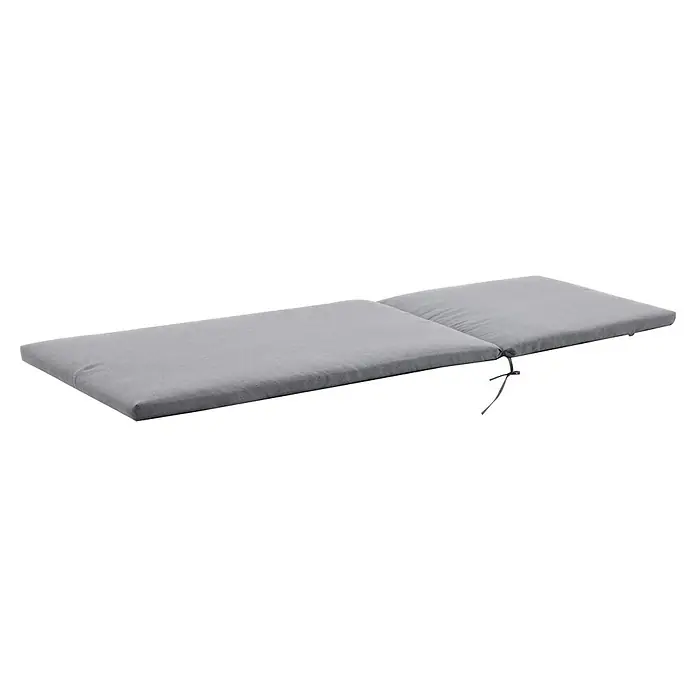 Sunfun Melina Liegenauflage - Grau, Polyester - Graue Liegenauflage mit Bindebändern zur Befestigung für komfortables Entspannen im Garten oder auf der Terrasse.