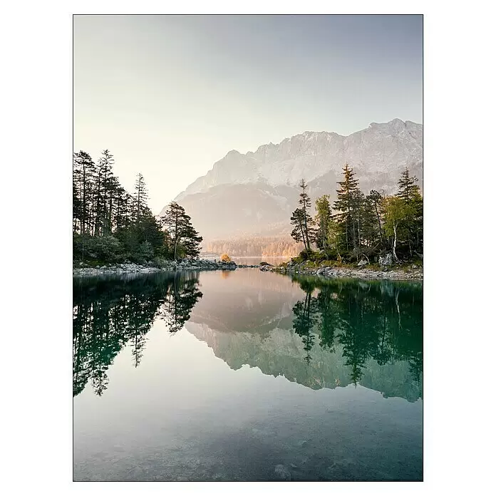 ProArt Leinwandbild - Mountain Lake, B x H: 60 x 80 cm - Vorderansicht