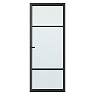 Solid Elements Binnendeur SE 4765 mat glas (83 x 231,5 cm, Draairichting: Links- & rechts, Zwart, Stomp)