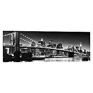 Decoratief paneel (New York - Brooklyn Bridge, b x h: 90 x 30 cm)