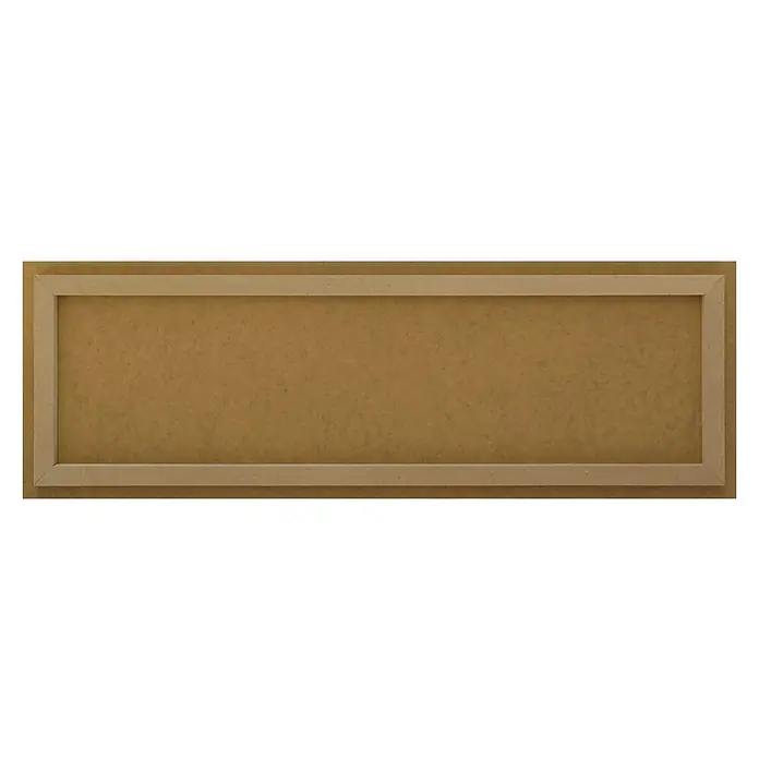Reinders Decopanel - Way to The Sea, B x H: 90 x 30 cm - Eine rechteckige Holztafel mit einem hellen Holzrahmen, die eine einfache, natürliche Ästhetik für kreative Projekte bietet.