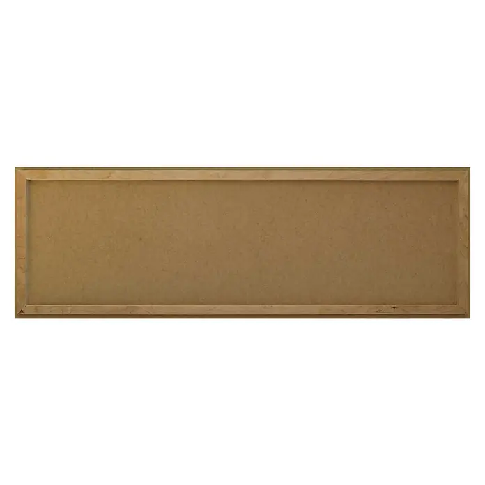 Reinders Decopanel - Tiger is Watching You, B x H: 156 x 52 cm - Nahaufnahme einer rechteckigen Holzplatte mit einem hellbraunen Finish und einem einfachen Holzrahmen, ideal für Bastelprojekte.