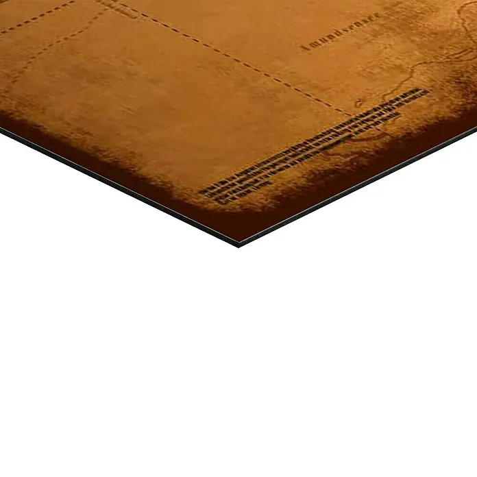 Reinders Decopanel - Weltkarte Antik Optik, B x H: 140 x 100 cm - Antike Karte von Amundsen See auf Metallplatte, detailreich und dekorativ. Perfekt für Liebhaber historischer Seekarten.