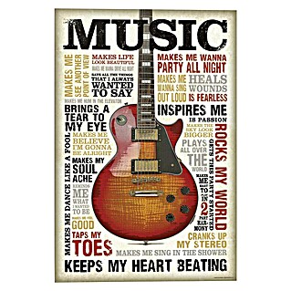 Decoratief paneel (Music is Passion, b x h: 60 x 90 cm)