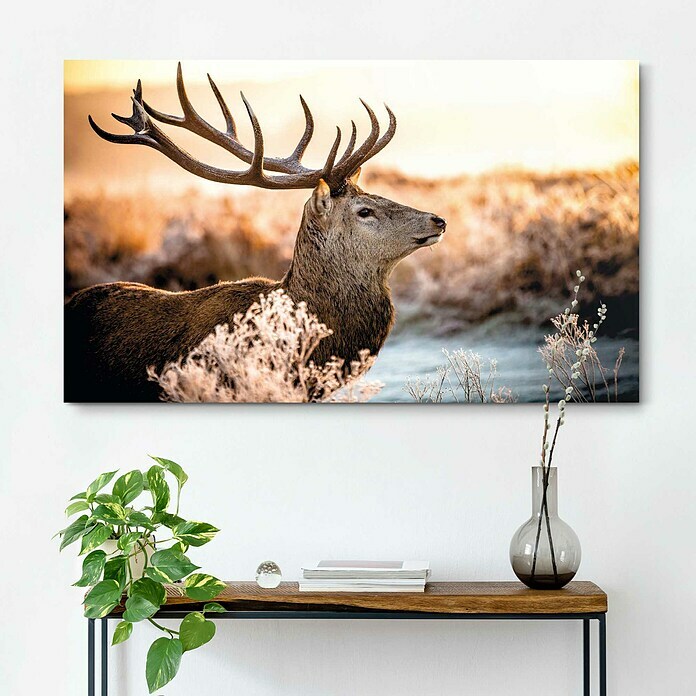 Holzbild Deco BlockDeer in Forest, B x H: 118 x 70 cm Mood Shot