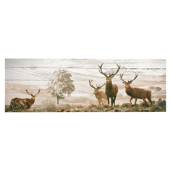 Decoratief paneel (Pack of Deer, b x h: 156 x 52 cm) | BAUHAUS