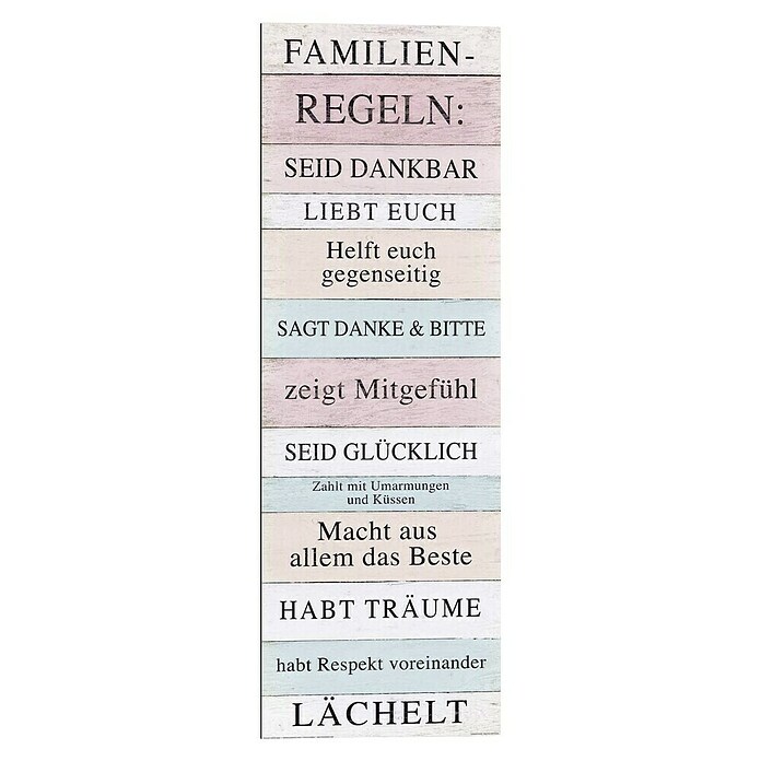 Reinders Decoratief paneel (Family Rules, b x h: 30 x 90 cm) | BAUHAUS
