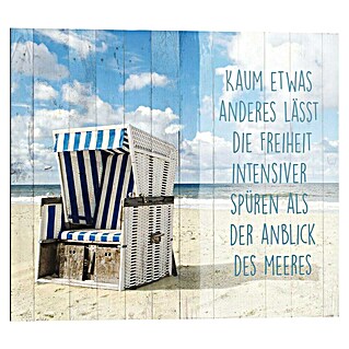 Decoratief paneel (Strandstoel, b x h: 50 x 40 cm)