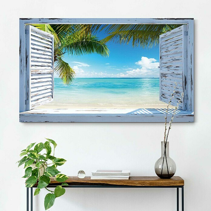 Holzbild Deco BlockBeach Shutters, B x H: 118 x 70 cm Mood Shot