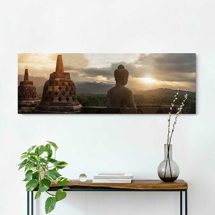 Holzbild Deco BlockBorobudur, B x H: 118 x 40 cm Mood Shot