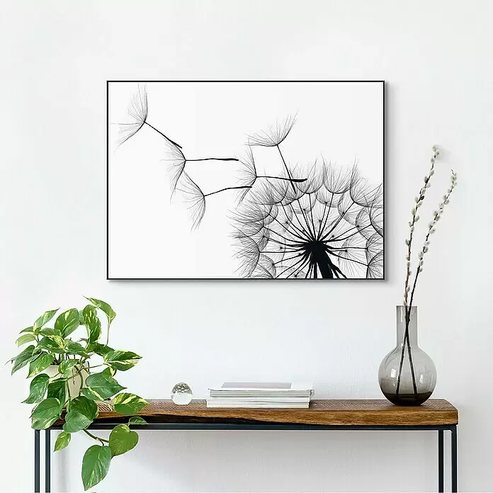 Reinders Bild Slim Frame BlackDandelion, B x H: 70 x 50 cm