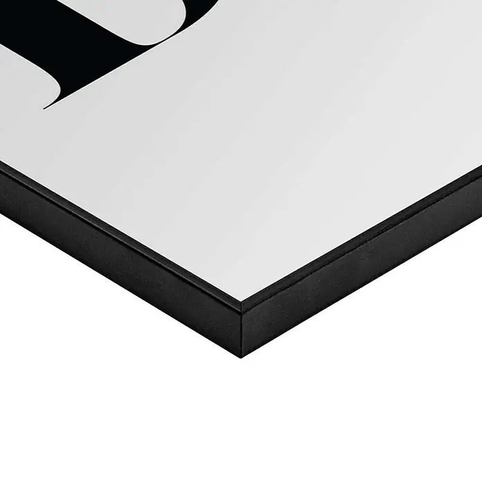 Reinders Bild Slim Frame Black - Wish Do, B x H: 40 x 50 cm - Detailaufnahme eines gerahmten Kunstdrucks mit einem eleganten schwarzen Rahmen und einem modernen Design.