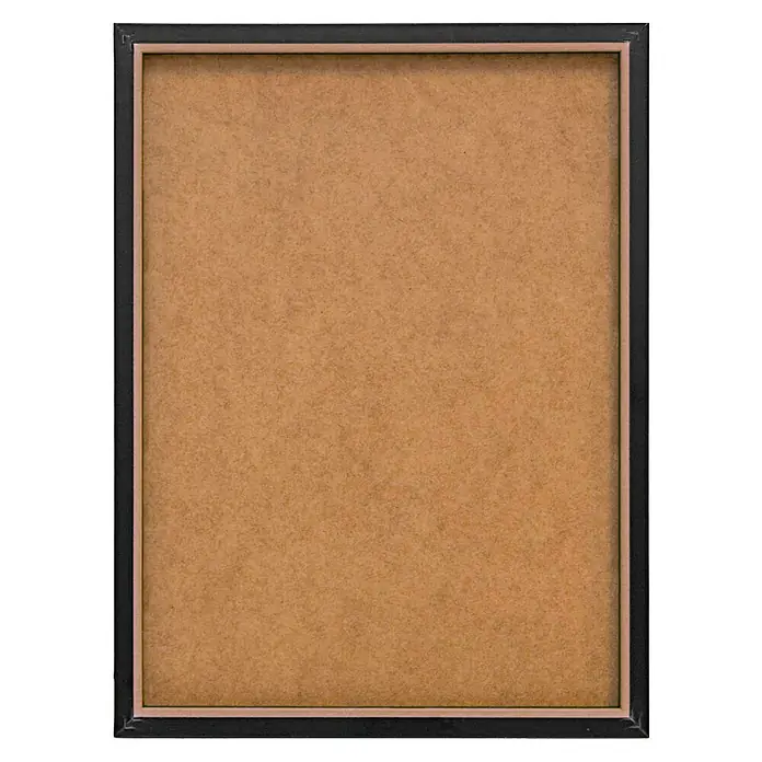 Reinders Bild Slim Frame Black - Familie, B x H: 30 x 40 cm - Brauner Bilderrahmen mit schlankem, schwarzem Rand und schlichtem Design, ideal zur Präsentation von Fotos oder Kunstwerken.