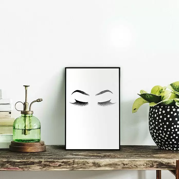 Reinders Bild Slim Frame BlackBrows & Lashes, B x H: 20 x 30 cm