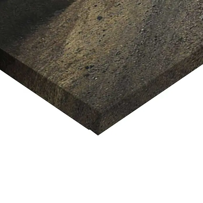 Reinders Holzbild Deco Block - Elephant King, B x H: 118 x 70 cm - Nahaufnahme einer rechteckigen Bodenprobe, die die verschiedenen Schichten und Texturen des Erdreichs zeigt.