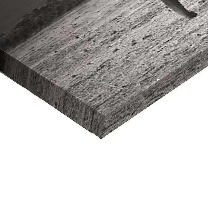 Reinders Holzbild Deco Block - Line of Elephants, B x H: 118 x 40 cm - Nahaufnahme einer modernen, grauen Leinwand mit subtiler Textur. Ideal für minimalistische Kunstwerke und hochwertige Drucke.