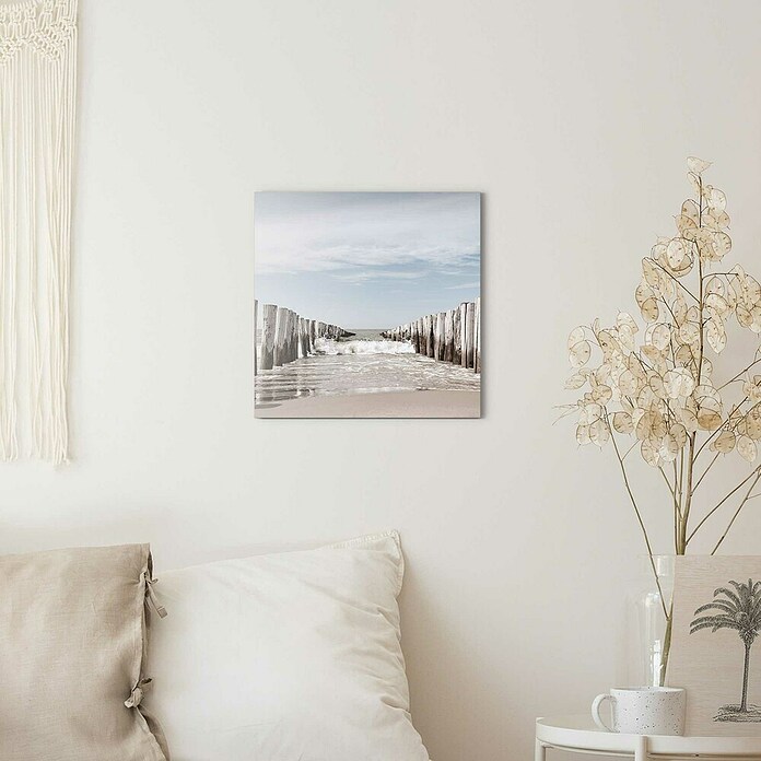 Houten tekstbord (Beach and Sea, b x h: 30 x 30 cm) | BAUHAUS