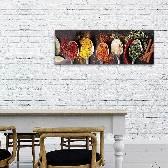 Foto op glas (Spoon Spices, b x h: 95 x 33 cm) | BAUHAUS