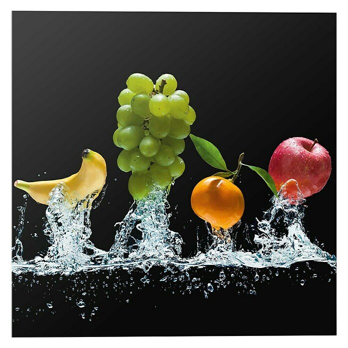 Foto op glas (Fruits Splash II, b x h: 30 x 30 cm) | BAUHAUS
