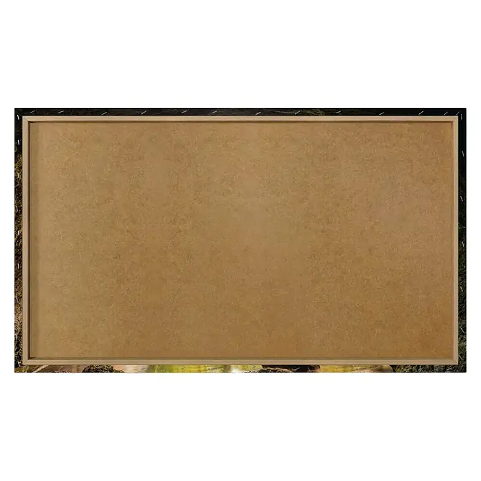Reinders Holzbild Deco Block - Cave View, B x H: 118 x 70 cm - Braune Leinwand auf einem Holzrahmen, ideal für Kunstprojekte und Dekoration, bietet eine natürliche Textur und Vielseitigkeit.
