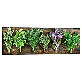 Decoratief paneel (Herbs Bunches, b x h: 90 x 30 cm)