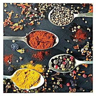 Foto op glas (Hot Spices, b x h: 30 x 30 cm)