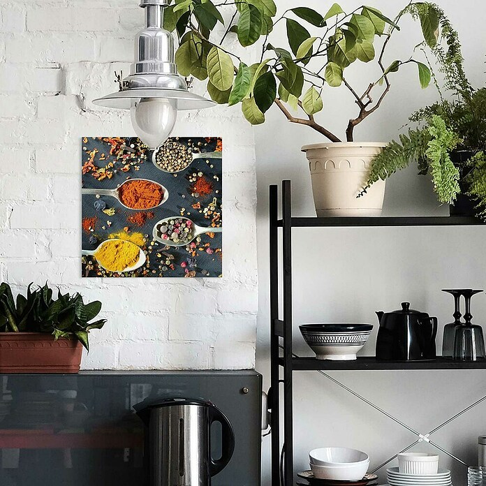 Foto op glas (Hot Spices, b x h: 30 x 30 cm) | BAUHAUS